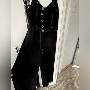 Black Jumpsuit with white stitching and buttons from Abercrombie & Fitch XS